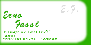 erno fassl business card